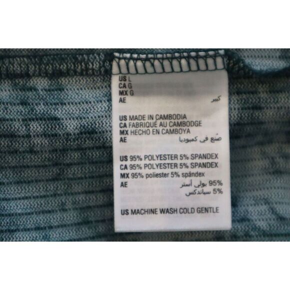 Jenni Women's Sz L Green Subtle Tie Dye 2-pc Cozy Ribbed Knit Pajama Set - Picture 4 of 16